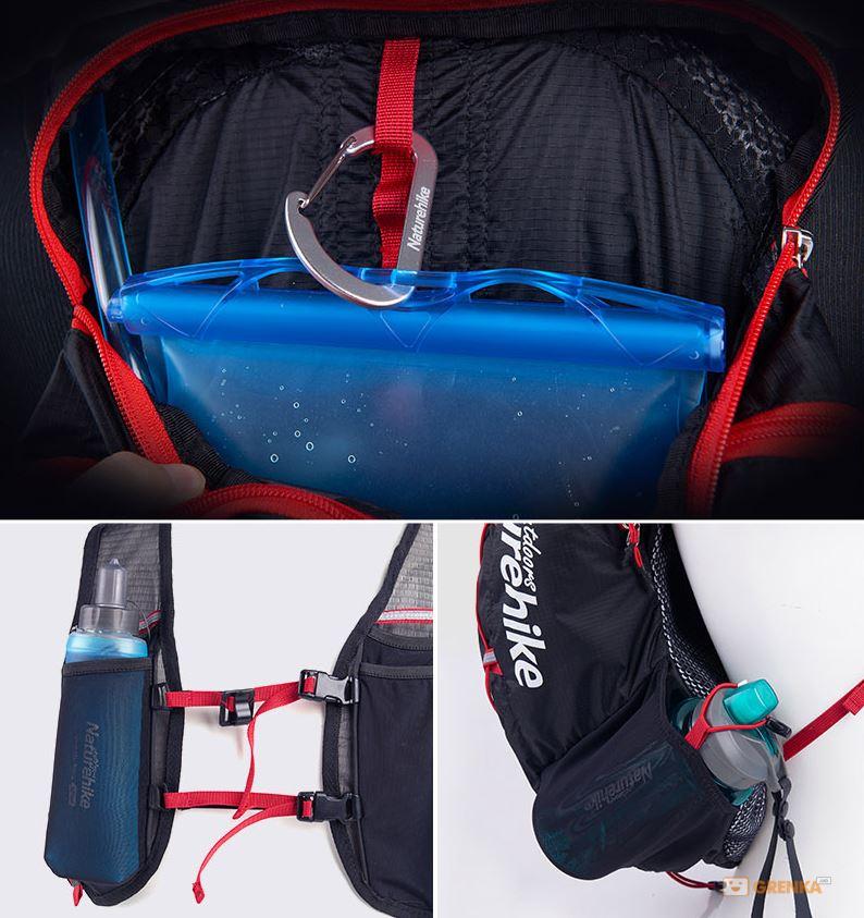 NATUREHIKE - ULTRALIGHT CROSS COUNTRY HYDRATION BACKPACK BLACK