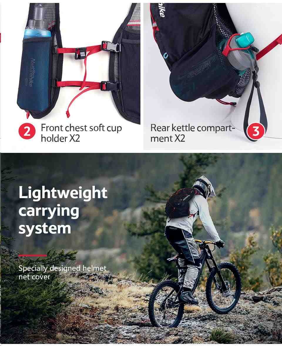 NATUREHIKE - ULTRALIGHT CROSS COUNTRY HYDRATION BACKPACK BLACK