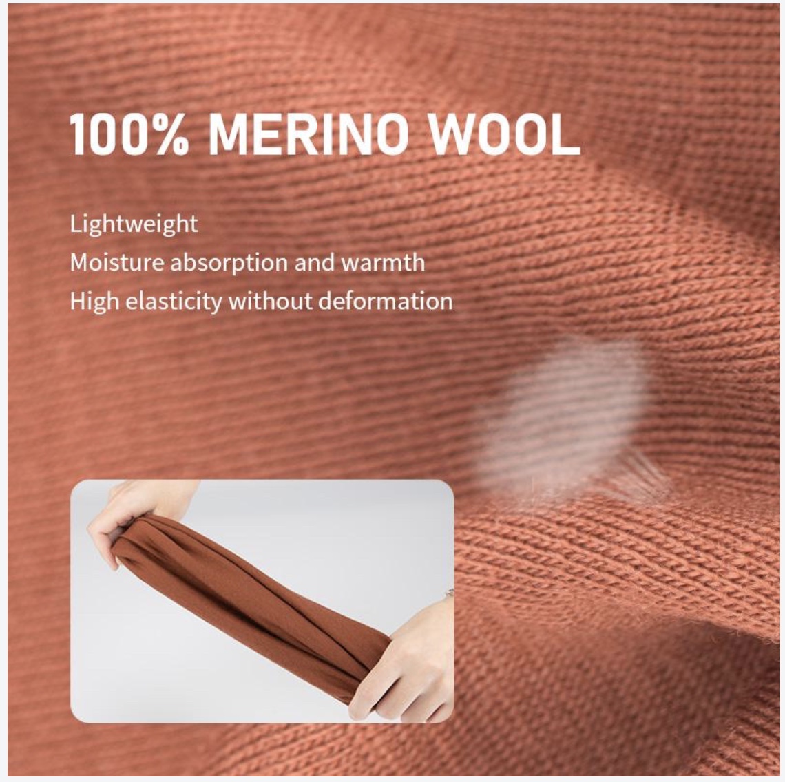 MERINO WOOL NECK GAITER