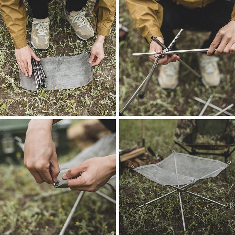 20CJ STAINLESS STEEL FOLDING FIRE RACK