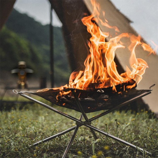 [6927595749296] 20CJ STAINLESS STEEL FOLDING FIRE RACK